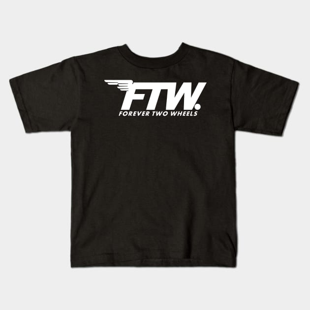 Forever Two Wheels Kids T-Shirt by benjistewarts